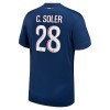 Maglia Paris Saint Germain Carlos Soler 28 Primo 2024-25 Maniche Corte - Uomo